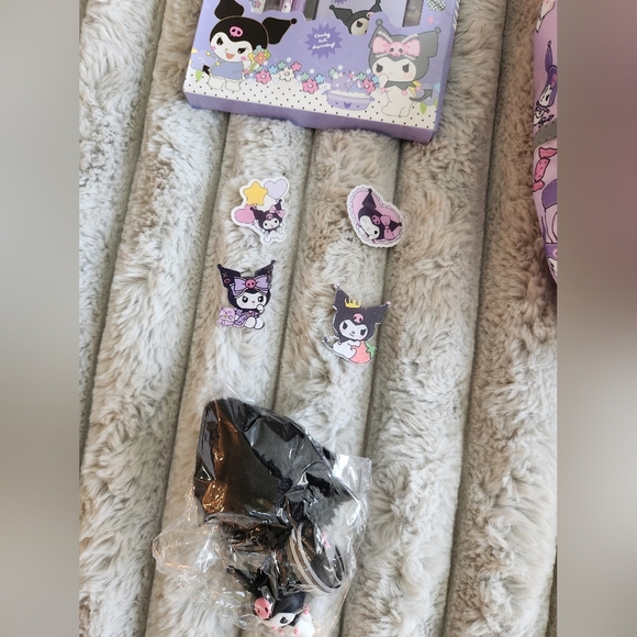 Kuromi Lavender Backpack Bookbag Set - Picture 4 of 8